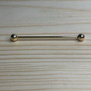 Gold Tone Industrial Barbell Piercing Jewelry